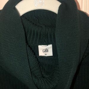 Cabi Hunter Green Cowl Neck Sweater Fall 2018